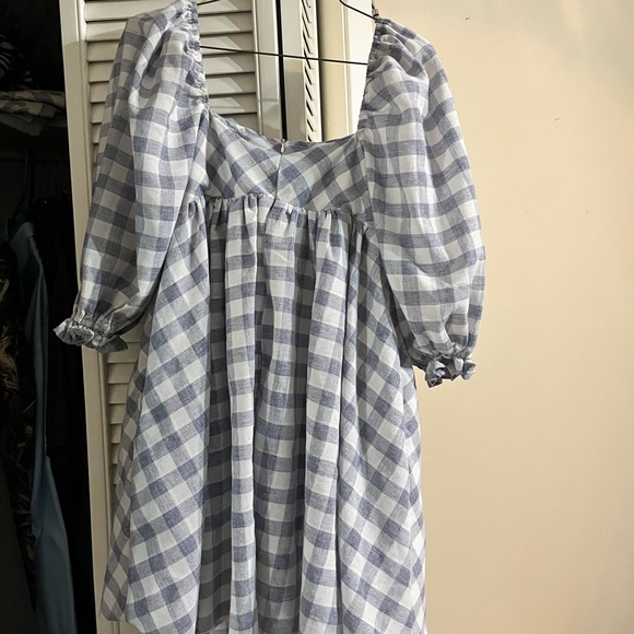 🆕 VICI gingham plaid peasant sundress - Picture 7 of 9